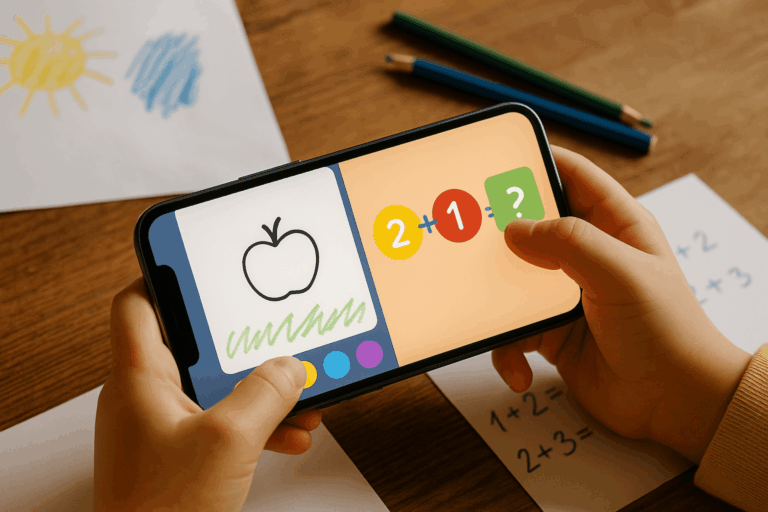 Apprendre à dessiner et à compter : applications éducatives hybrides pour Android
